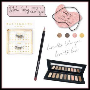 COMBO! Black Lashes, Studio Palette, Lip Liner